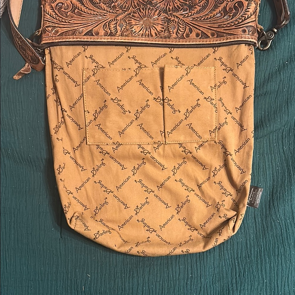American Darling Fringe Shoulder Bag - Turquoise and Brown - Picture 4 of 7